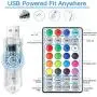 Auplf USB Christmas String Lights,33ft 100 LEDs Fairy String Lights 16 Colors Changing Twinkle Lights with Remote,String Lights with Timer Function for Wedding Halloween Christmas Festival