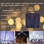 Outdoor Waterproof Solar String Lights, 100-LED with 8 Modes, Durable Super-Bright Light, Copper Wire Solar Powered Fairy Lights for Garden, Party, Christmas, Wedding 2-Pack (White)