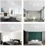 LED Ceiling Light Modern Flush Mount Light Fixture,40W 2800lm 4 Ring Lights for Bedroom Kitchen Living Room Ceiling Lamp,Cool White 6000K White