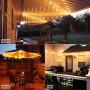 LED G40 Outdoor String Lights 25Feet Patio Lights with 25 LED Shatterproof Bulbs, Weatherproof Commercial Hanging Lights for Backyard Bistro Pergola Party Decor, E12 Socket Base, 2200K, Black