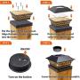 Siedinlar Solar Post Lights Outdoor Fence Deck Cap Light Solar Powered Metal Warm White LED Lighting Waterproof for Garden Patio Decoration 4x4 5x5 Wooden Posts Black (2 Pack)