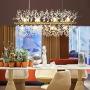 Modern Creative Linear Dandelion Chandelier Firework Chandelier G9 Lamp Holder Kitchen Dining Living Room Ceiling Lamp Lighting Fixture LED Light Home Decoration Hanging Installation Chandelier Gold