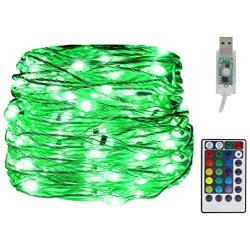 Twinkle Star USB Fairy String Lights, 33Ft 100 LED Waterproof 16 Colors Changing Sliver Wire Lights with 4 Lighting Modes Remote Control for Craft Bedroom Ceiling Halloween Christmas Decoration