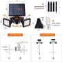 Outdoor Solar Light, Motion Sensor Security LED Light Dusk to Dawn Wireless, 2-in-1 Solar Powered Landscape Spot Lights Waterproof for Yard Driveway Lighting, Egreat (Black, Solar Flood Light)