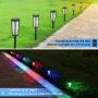 Fudosa Outdoor Pathway Lights, Solar Powered LED Garden Lights 6 Pack Waterproof Hollow Landscape Lamps for Yard Lawn Patio Walkway