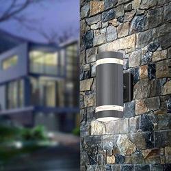 LMP LED Semi Cylinder Up and Down Lights Outdoor Wall Light,Body in Aluminum Waterproof Outdoor Wall Lamps,3000k 5W with Certificate ETL 1 Pack…