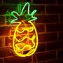 Neon Signs Real Glass Pineapple Beer Bar Bedroom Handmade Neon Lights for Livingroom Office Hotel Pub Cafe Recreation Room Wall Decor Night Light 15'' x 9'' Green(Not LED)