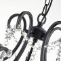 Modern Crystal Chandeliers with 5 Lights Pendant Light with Crystal Drops,Ceiling Light Fixture for Dining Room, Bedroom, Living Room (Black)