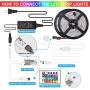 KATUR LED Strip Lights 32.8ft, IP65 Waterproof 300 LEDs 5050 RGB, 16 Million Colors, Smart WiFi APP and 24 Keys Controller Control, Works with Alexa Google Assistant Music Timed Dimmable Strip Lights