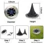 N-HEART 4 Pack Solar Ground Lights 8 LED In-Ground Outdoor Disk Lights,Auto Smart Sensor On/Off Waterproof,Energy Saving Lighting,for Landscape Pathway,Patio,Garden,Yard,Walkway,Lawn,Cool White