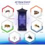 Mosquito Bug Zapper Fly Killer Bug Attractant with 1,500 Sq. Feet Coverage - Safe Silent & Effortless Electronic Operation - Outdoor and Indoor Hangable - For Patio BBQ Camping Home Kitchen and Office