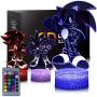 Hedgehog Night Light, 3D Sonic Toys Night Light with Remote Control Kids Bedroom Decoration,Creative Lighting for Kids and Sonic Hedgehog Fans Xmas and Birthday Gifts Hedgehog Night Light, 3D Sonic Toys Night Light with Remote Control Kids Bedroom Decoration,Creative Lighting for Kids and Sonic Hedgehog Fans Xmas and Birthday Gifts