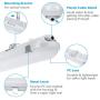 AceLite LED 4FT Vapor Tight Light Fixture, 40W, 5000LM, IP65 Waterproof Outdoor Shop Lights, 6000K Bright White, LED Vapor Proof Lighting, 4-Pack