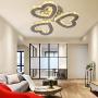 Modern Crystal Chandelier LED Ceiling Light 3-Heart Shape Chandelier Lighting Fixture Flush Mount Pendant Light for Bedroom Living Room Hallway Hobby,Warm White Modern Crystal Chandelier LED Ceiling Light 3-Heart Shape Chandelier Lighting Fixture Flush Mount Pendant Light for Bedroom Living Room Hallway Hobby,Warm White