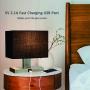 Nocolliny Modern Dimmable Touch Lamp with USB Charging Port for Bedroom, Living Room