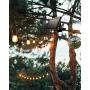 WENFENG 48FT Solar String Lights Outdoor ,Commercial Grade USB&Solar Powered Waterproof Hanging Patio Lights , with 15 Hanging Sockets S14 Shatterproof Vintage LED Edison Bulbs ,Warm White