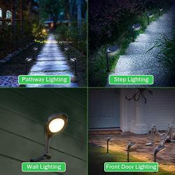 OSORD Outdoor Solar Pathway Lights, 【4 Pack】Waterproof 2-in-1 Solar Powered Wall Light Landscape Lighting Auto On/Off with 2 Color Modes Solar Lights for Garden Path Yard Patio Walkway Driveway Pool