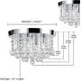 Crystal Chandelier, Modern Chandeliers Crystal Ball Light Fixture, 4 Lights G9 Base, Flush Mount Ceiling Light 11.8 Inches Diameter for Hallway Bar Kitchen Dining Room Kids Room (11.8in Transparent)