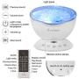 Exelme Night Light Projector Ocean Wave - Sound Machine with Soothing Nature Noise and Relaxing Light Show - Color Changing Wave Light Effects for Kids Adults Bedroom Living Room