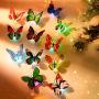 12 Pieces LED Butterfly Decoration Lights Colorful Night Light 3D Butterfly Wall Stickers LED Light for Garden Backyard Lawn Wedding Party Nursery Bedroom Living Room Set with Randomly Different Style