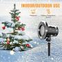 Snowfall LED Light Projector, Christmas Snowflake Rotating Projector Waterproof White Snow for Outdoor Decorations Lighting Halloween Wedding Party Garden Landscape New Year