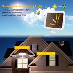 Solar Lights Outdoor, GSBLUNIE 1600LM 3 Adjustable Heads Dusk to Dawn Solar Motion Sensor Lights Outdoor,IP65 Waterproof Solar Flood Lights Outdoor Security Lights Detector for Yard,Garage,Front Door