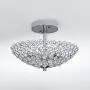 POPILION Modern Design Stainless Steel 2 Light Ceiling Flush Mount Crystal Chandelier Lighting,Crystal Ceiling Light Fixture Suitable for Bedroom, Living Room POPILION Modern Design Stainless Steel 2 Light Ceiling Flush Mount Crystal Chandelier Lighting,Crystal Ceiling Light Fixture Suitable for Bedroom, Living Room