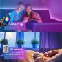 50ft Bluetooth LED Strip Lights, Music Sync 5050 LED Light Strip RGB Color Changing LED Lights Strip with Phone Remote, LED Lights for Bedroom Kitchen TV Party TIKTOK DIY (APP+Remote +Mic)