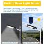 Oskade 80W Led Solar Street Lights 6500K 2000L Waterproof Dusk to Dawn Outdoor Commercial Area Road Parking Lot Yard Lamps