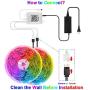 LED Strip Lights 32.8ft IP65 Waterproof 5050 RGB 300 LEDs Light Strips with Bluetooth and 44 Keys IR Remote Control, Music Sync Color Changing Led Strip Lights for Bedroom