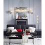 Wired Chrome Aluminum Multi Light Pendant Chandelier 23 1/2'' Wide Modern Mouth Blown Cup Glass 19-Light Fixture for Dining Room House Island Entryway Bedroom Living Room - Possini Euro Design