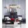 Wired Chrome Aluminum Multi Light Pendant Chandelier 23 1/2'' Wide Modern Mouth Blown Cup Glass 19-Light Fixture for Dining Room House Island Entryway Bedroom Living Room - Possini Euro Design