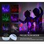 Star Projector Sky Night Lamp, MOKOQI Starry Sky/Ocean World 2-in-1 Lighting Night Lights, Rotating Projection 8 Colors Changing Lamps for Bedrooms Nursery Baby Gifts (Blue)