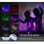 Star Projector Sky Night Lamp, MOKOQI Starry Sky/Ocean World 2-in-1 Lighting Night Lights, Rotating Projection 8 Colors Changing Lamps for Bedrooms Nursery Baby Gifts (Blue)