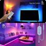 QJB LED Strip Lights Bluetooth APP Controller 32.8ft RGB LED Music Sync Color Changing Lights, for Bedroom, Party