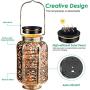 URPOWER Solar Lights Outdoor Metal Solar Lantern Outdoor Hanging Retro Decorative Lanterns with Durable Handle Solar Powered Waterproof LED Table Lanterns Lighting for Yard Tree Fence Patio, 2 Pack