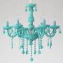 Chandelier Candle Ceiling Lights Pendant Ceiling Fixture Lamp Dining Room Flush Mount Chandeliers Green 5 Lights