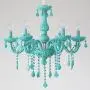 Chandelier Candle Ceiling Lights Pendant Ceiling Fixture Lamp Dining Room Flush Mount Chandeliers Green 5 Lights