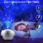 Star Projector Night Light for Kids, 4 in 1 LED Galaxy Light Projector with Moon & Star, Ocean Wave Projector Room Decor with Bluetooth Music Speaker, Voice Control, Night Light Projector for Bedroom