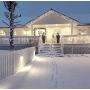 Romasaty Outdoor Weatherproof Lighting Incandescent Replacement String Lights with 25FT Warm White Bulbs for Christmas Lights Commercial Grade-Green Wire