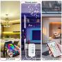 50ft LED Strip Lights,BITIANTEAM LED Lights Bluetooth Music Sync SMD 5050 Color Changing RGB Rope Lights APP Control 23-Key Remote Sensitive Built-in Mic LED Lights for Bedroom Home Party(3x16.6FT)