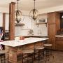 Unitop Farmhouse Chandelier-4 Light D18'' Vintage Antler Globe Rustic Chandelier-Pendant Lighting for Kitchen Island Bedroom Dining Room Coffer Bar 3002C-4