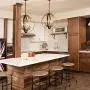 Unitop Farmhouse Chandelier-4 Light D18'' Vintage Antler Globe Rustic Chandelier-Pendant Lighting for Kitchen Island Bedroom Dining Room Coffer Bar 3002C-4