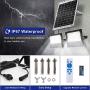 Solar Flood Lights Dusk to Dawn，Solar Security Lights Outdoor IP67 Waterproof 800LM 5000K 16.4ft Cable Outdoor Solar Lights 2-in-1 with Remote Outdoor Security Lighting for Barn,Garden,Pool,Garage