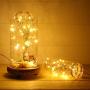 LED String Lights, ANJAYLIA 16.5Ft/5M 50leds Battery Operated Fairy Lights for Garden Home Party Wedding Festival Decorations(Warm White)