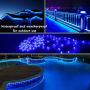 Blue LED Lights, 16ft Rope Lights, Connectable and Flexible Blue Strip Lighting , High Brightness 3528 LEDs with Clear PVC Jacket, Waterproof Weatherproof for Indoor Outdoor Use