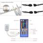 LED Strip Lights, RGBW Led Strip Waterproof 12v 16.4ft (5M) 300LEDs SMD 5050 Warm White Plus RGB Light with 40 Keys Remote Controller and 5A Power Supply (RGBWW Set) ((RGBWW Set))
