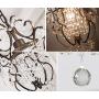 LuFun Modern Crystal Chandeliers,Crystal Pendant Light,Chandelier Lighting Fixtures,Ceiling Light for Living Room Bedroom Restaurant Hallway (1-Light, Bronze)