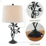 Maxax Traditional Table Lamp with Linen Fabric Shade Set of 2 for Living Room and Bedroom, Black Maxax Traditional Table Lamp with Linen Fabric Shade Set of 2 for Living Room and Bedroom, Black