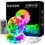 32.8ft hyrion Led Lights, 2 Roll of 16.4ft Led Strip Lights with 44 Keys Remote Extra Adhesive Tape Color Changing Led Rope Lights for Bedroom, Kitchen, Under Bed Lighting